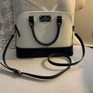Kate Spade leather satchel with crossbody strap